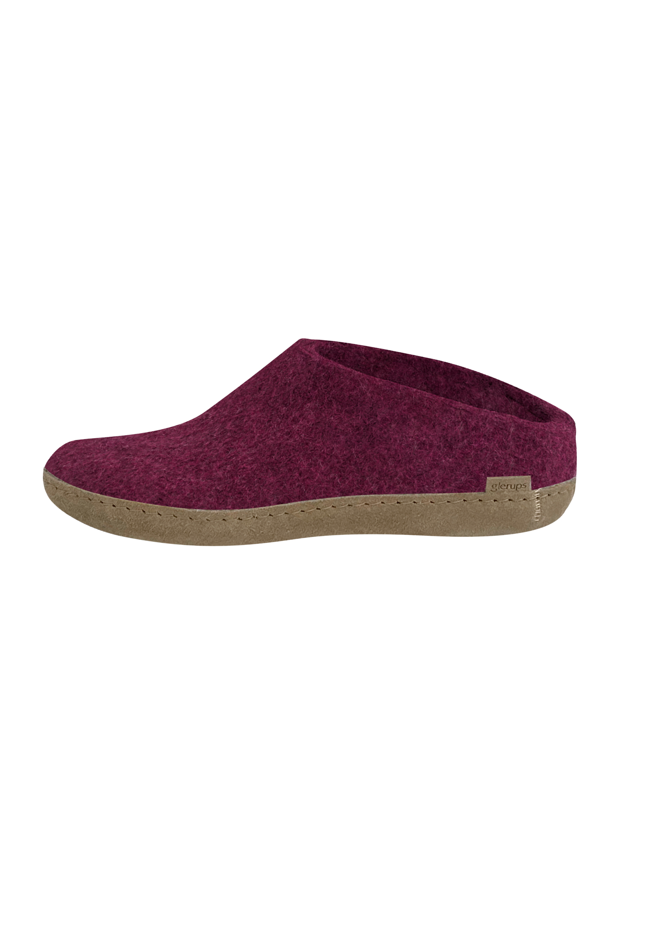 Тапочки glerups Pantoffeln Ledersohle, цвет Cranberry