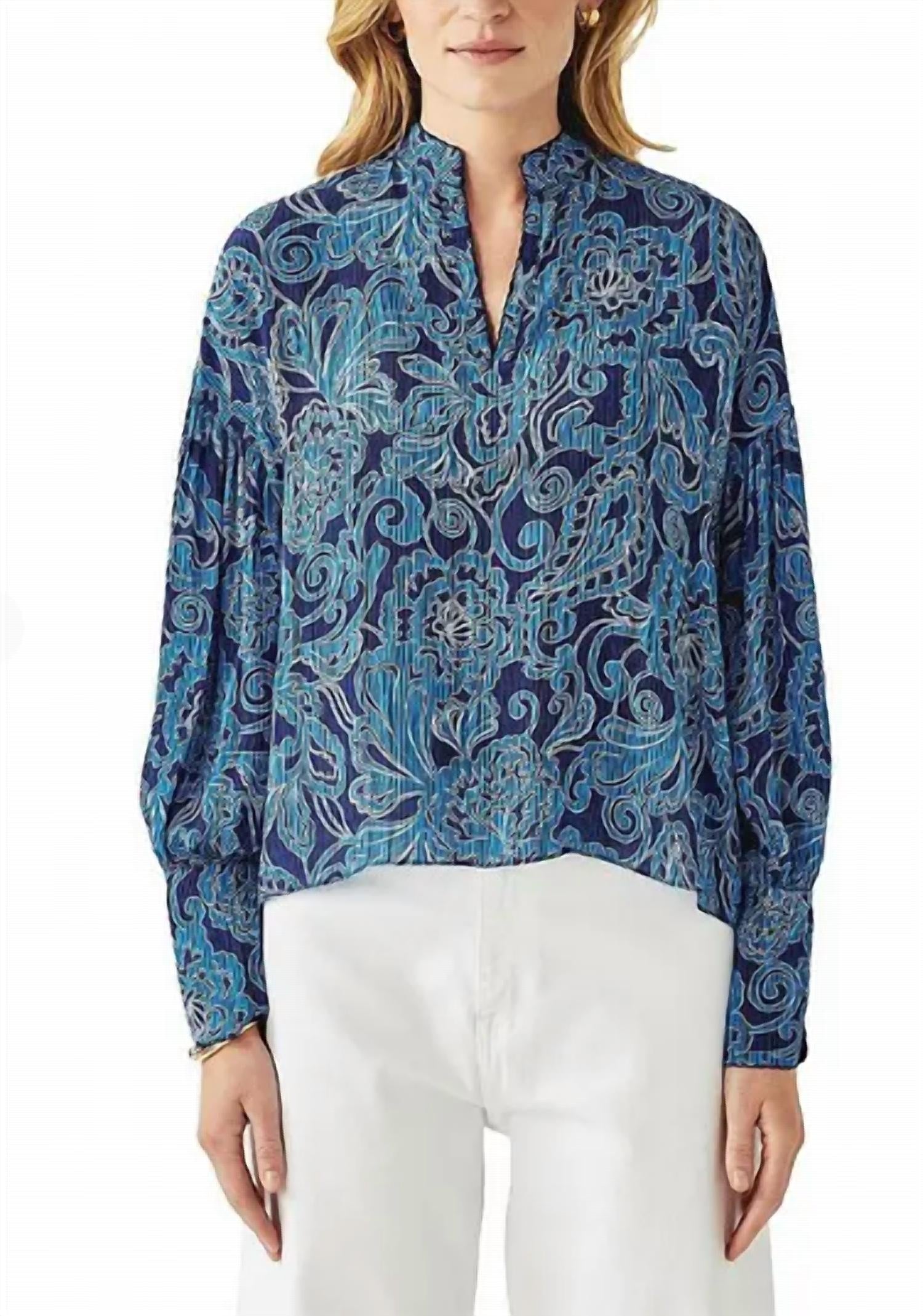 

Блузка Carina в синем цвете Cartolina Nantucket