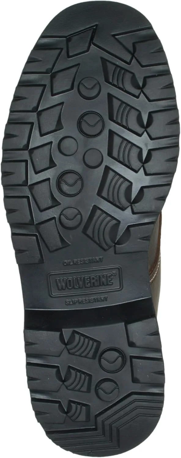 Мужские рабочие ботинки Wolverine Floorhand с мягким носком и водонепроницаемой отделкой, модель Moc Toe, 6 дюймов — фото 4