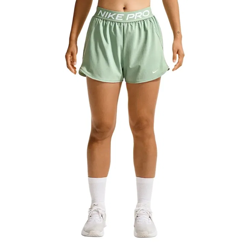 Быстросохнущие штаны Nike PRO DRI FIT Серо-зеленые/Белые