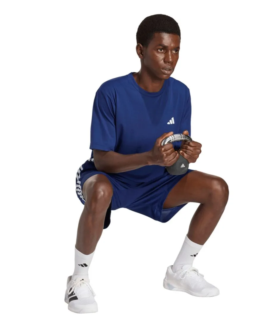 Мужские спортивные шорты прямого кроя Adidas, темно-синий — фото 2