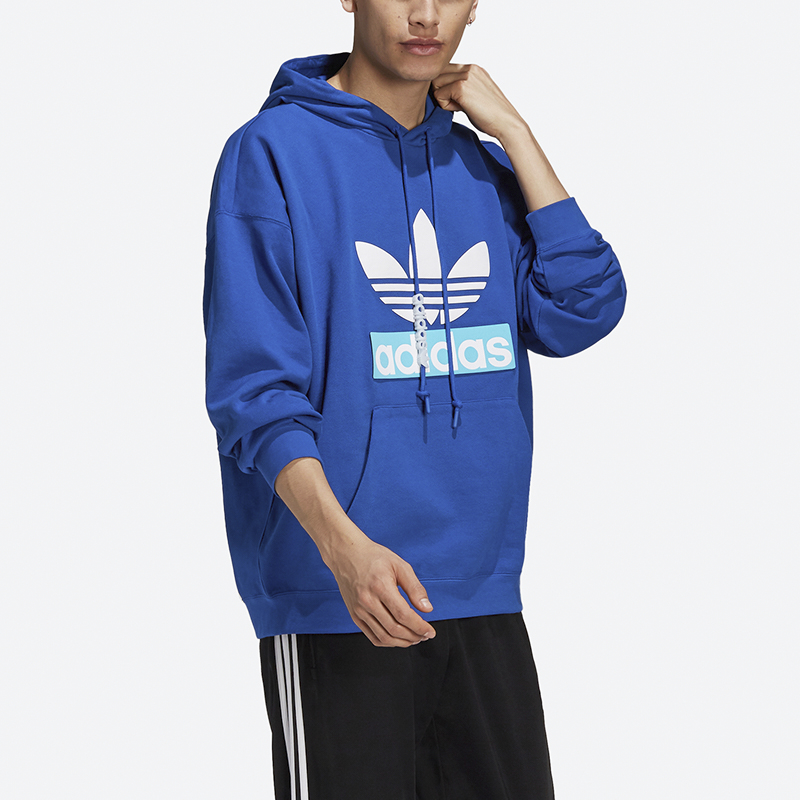 Большой Трилистник Свитшот Мужской Университетский Синий Adidas Originals — фото 4