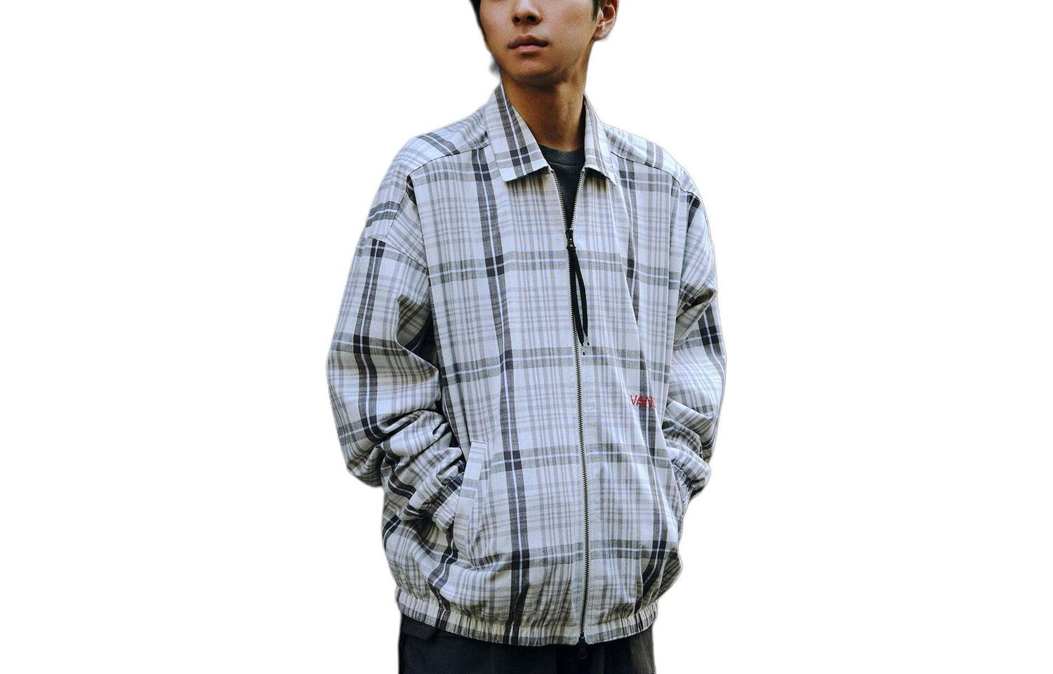 

Куртка мужская светло-серая в клетку Vans, цвет Light gray check