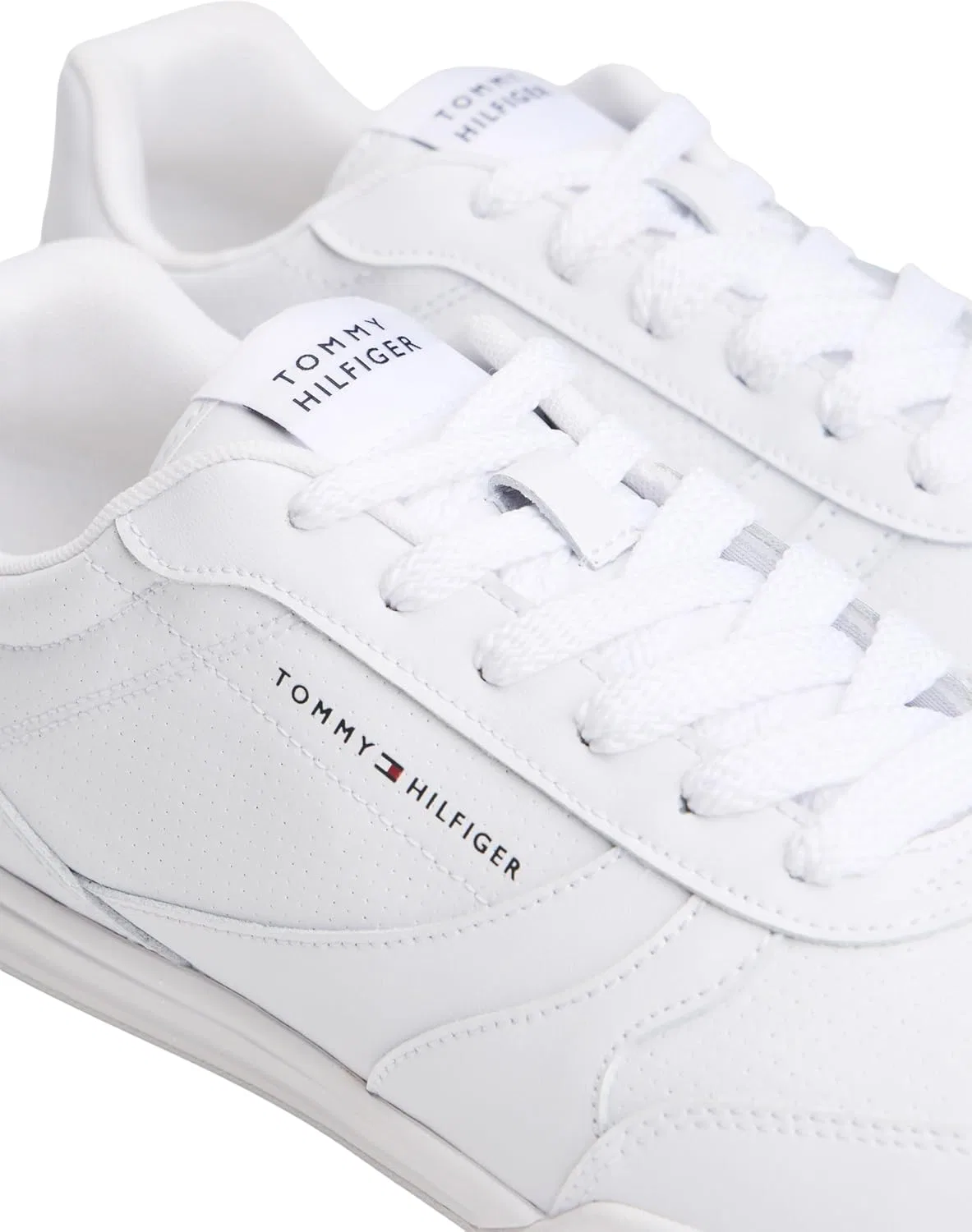 Мужские низкие кожаные кроссовки Tommy Hilfiger Lopro Cup Fm0fm05677, White — фото 4