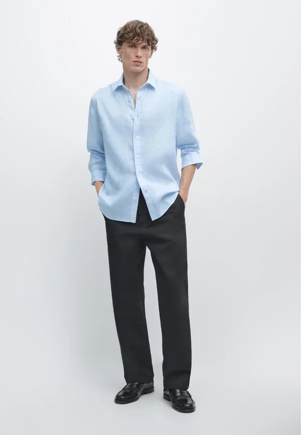 Рубашка Massimo Dutti, светло-голубой — фото 2