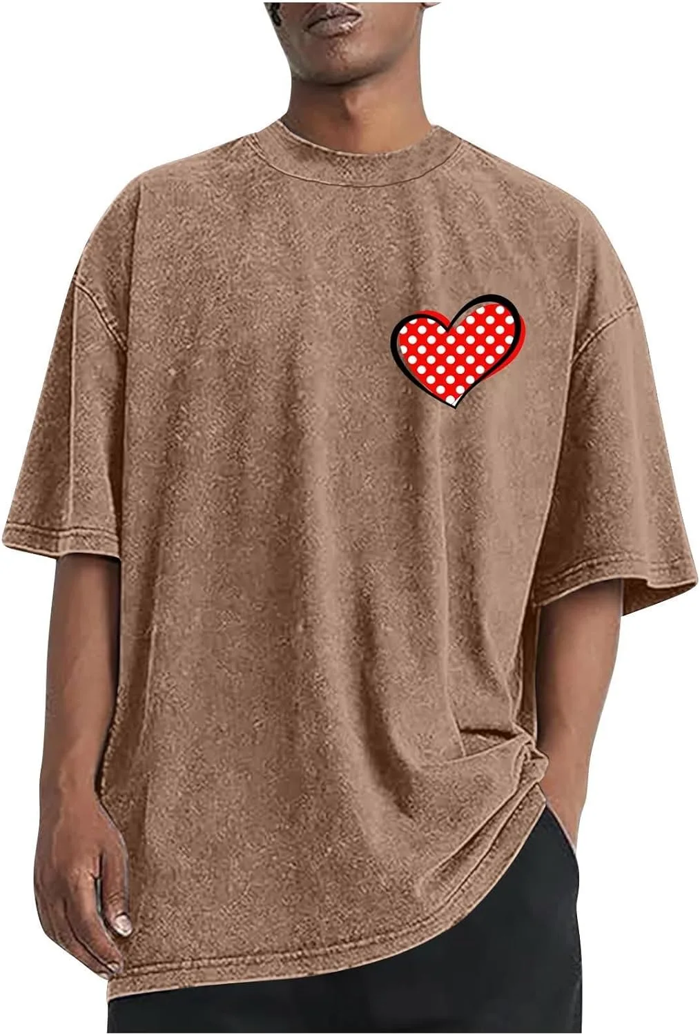 

Мужская футболка с коротким рукавом Love Heart Printed, S-5XL