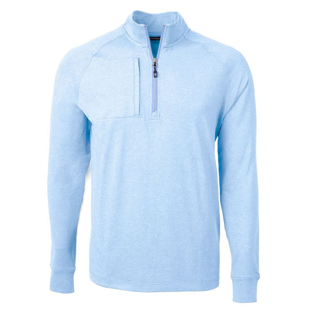 

Мужской пуловер с молнией на четверть Cutter & Buck Adapt Eco Knit Heather, цвет Atlas Heather