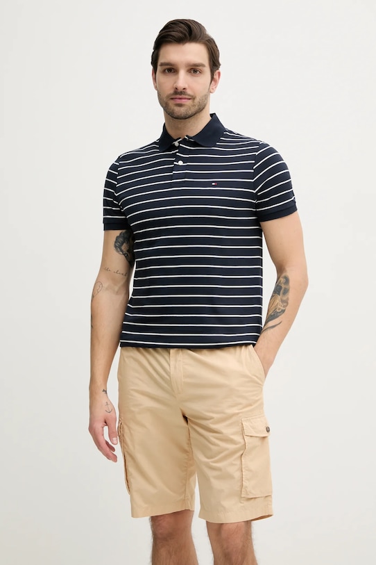

Хлопковая поло Tommy Hilfiger, темно-синий