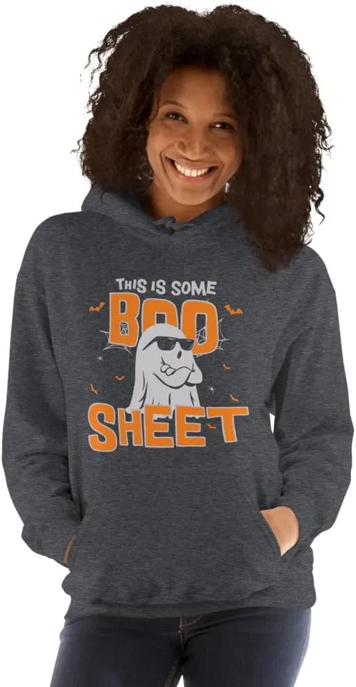 Толстовка Unisex Some Boo Sheet, худи Halloween Ghost, футболка Spooky Season Generic, Dark Heather