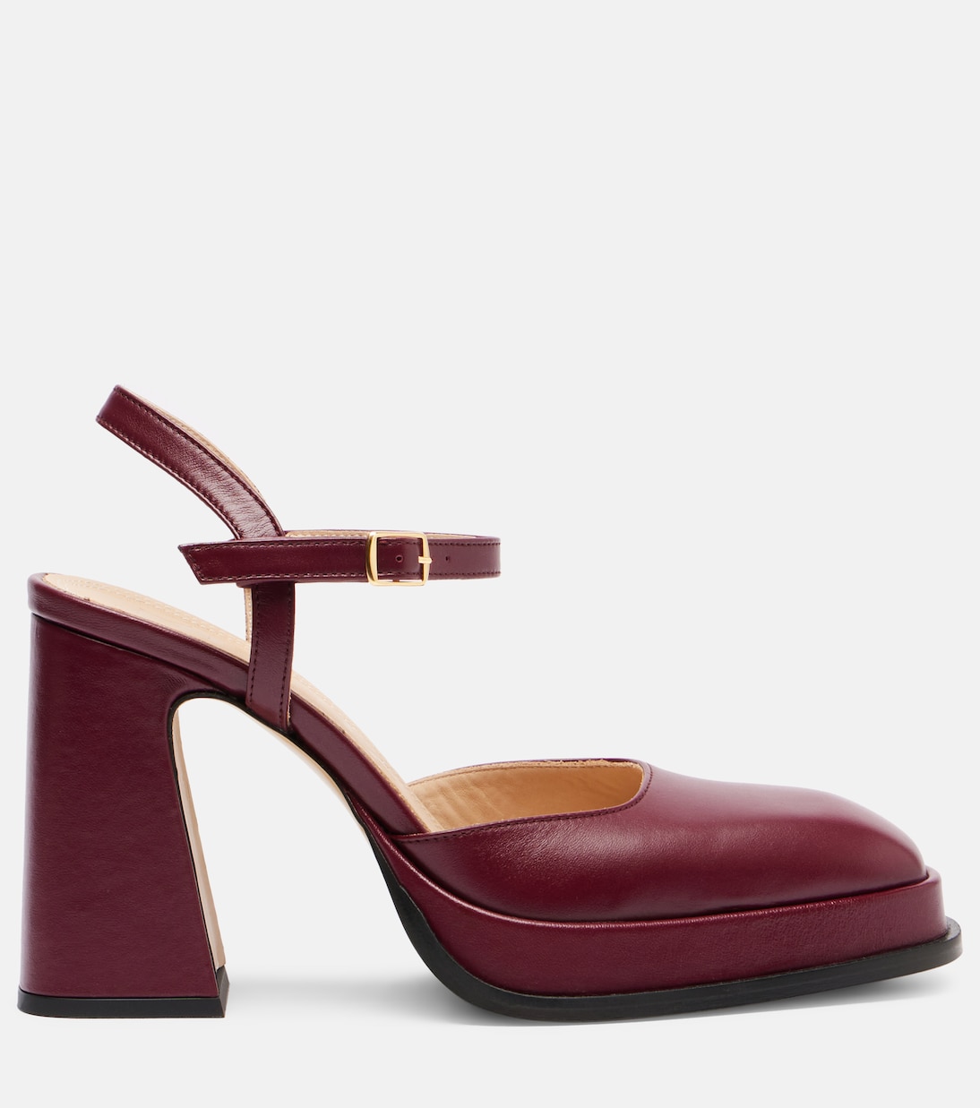 Кожаные туфли Malasana 95 с пяткой на пятке Souliers Martinez, бордовый — фото 4