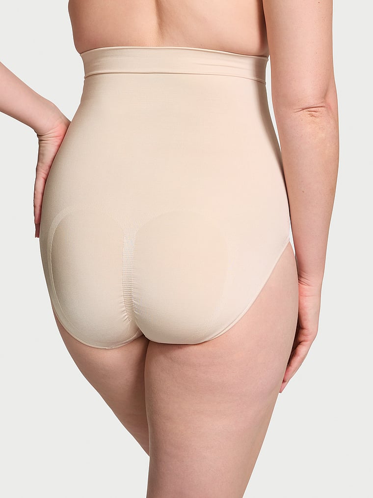 Трусы с высокой талией Victoria's Secret SeamlessShaping, марципан — фото 2