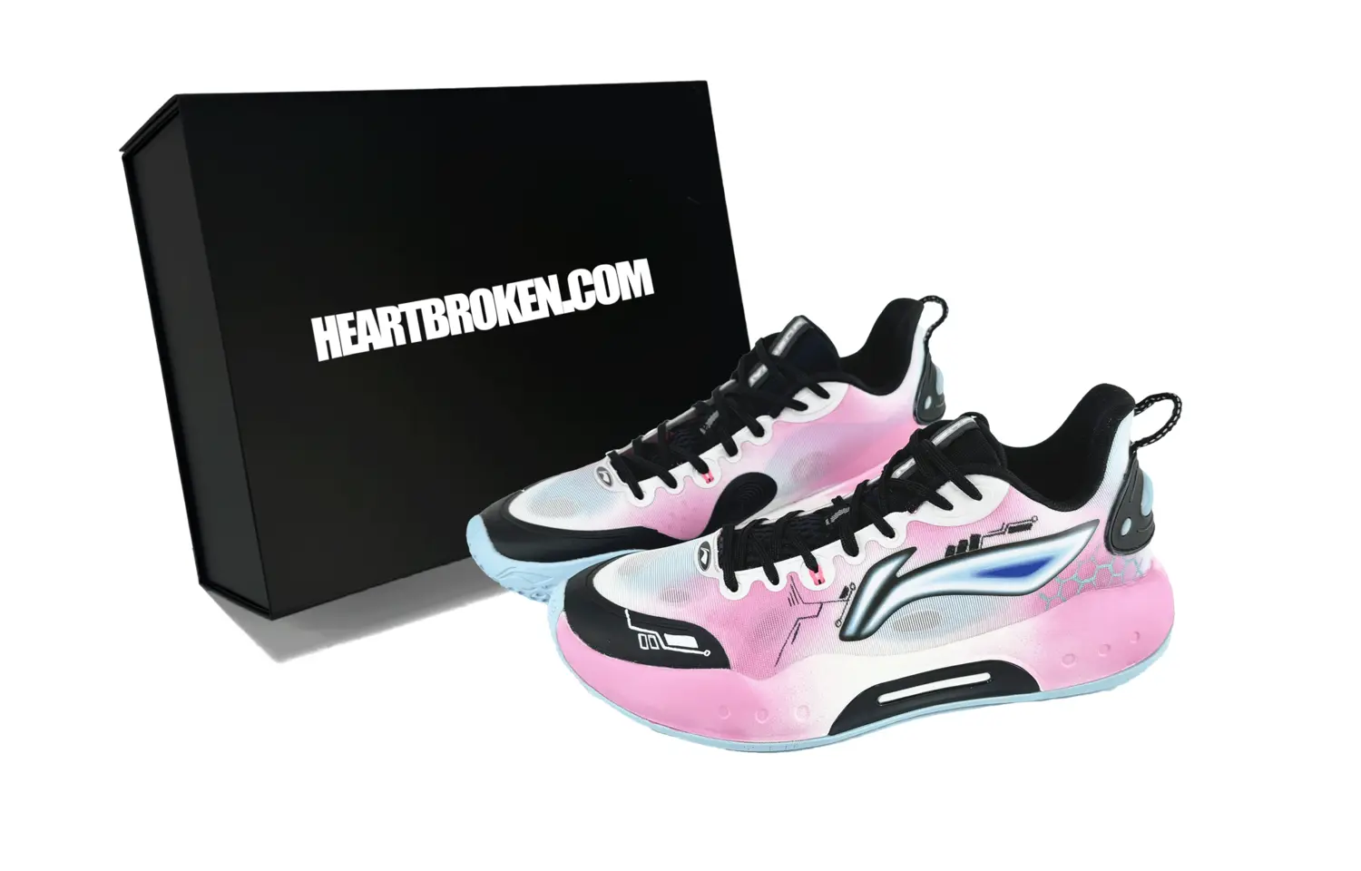 

Лининг ЮШуай Командные амортизирующие противоскользящие и износостойкие низкие баскетбольные кроссовки мужские синие розовые