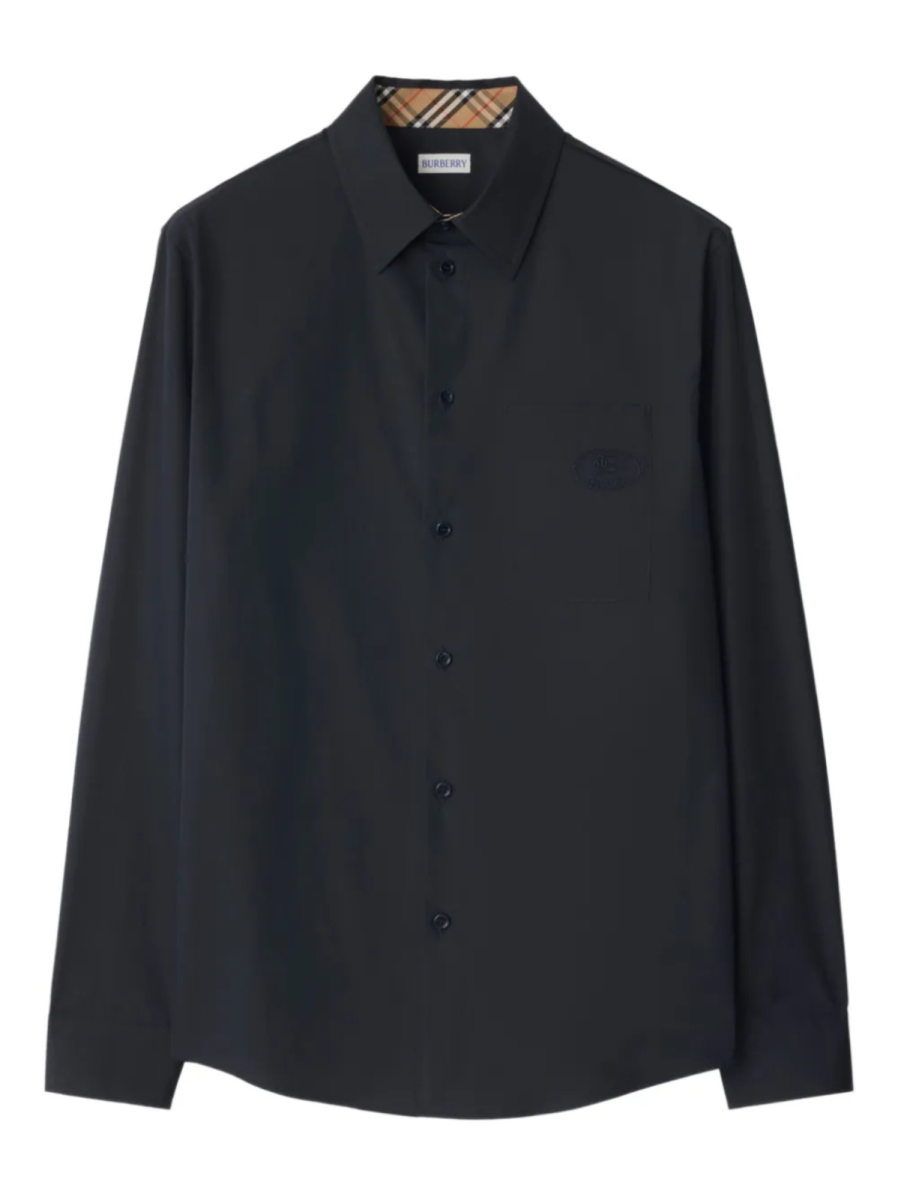 

Рубашка из хлопкового поплина Burberry, синий