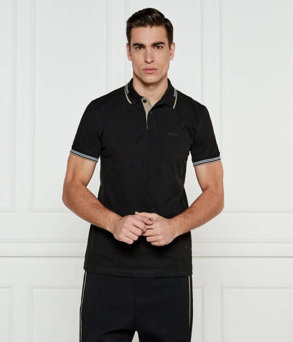 

Поло Boss Green Paul Slim Fit, черный