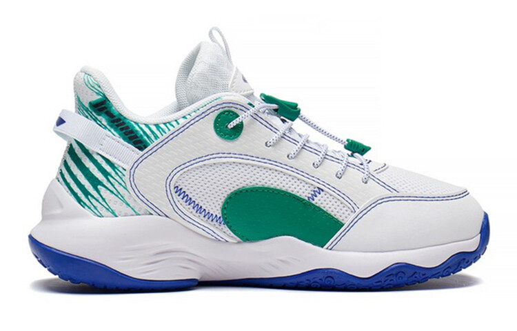 Детские баскетбольные кроссовки GS Low-top Standard White/Ultramarine Green Lining Young — фото 2