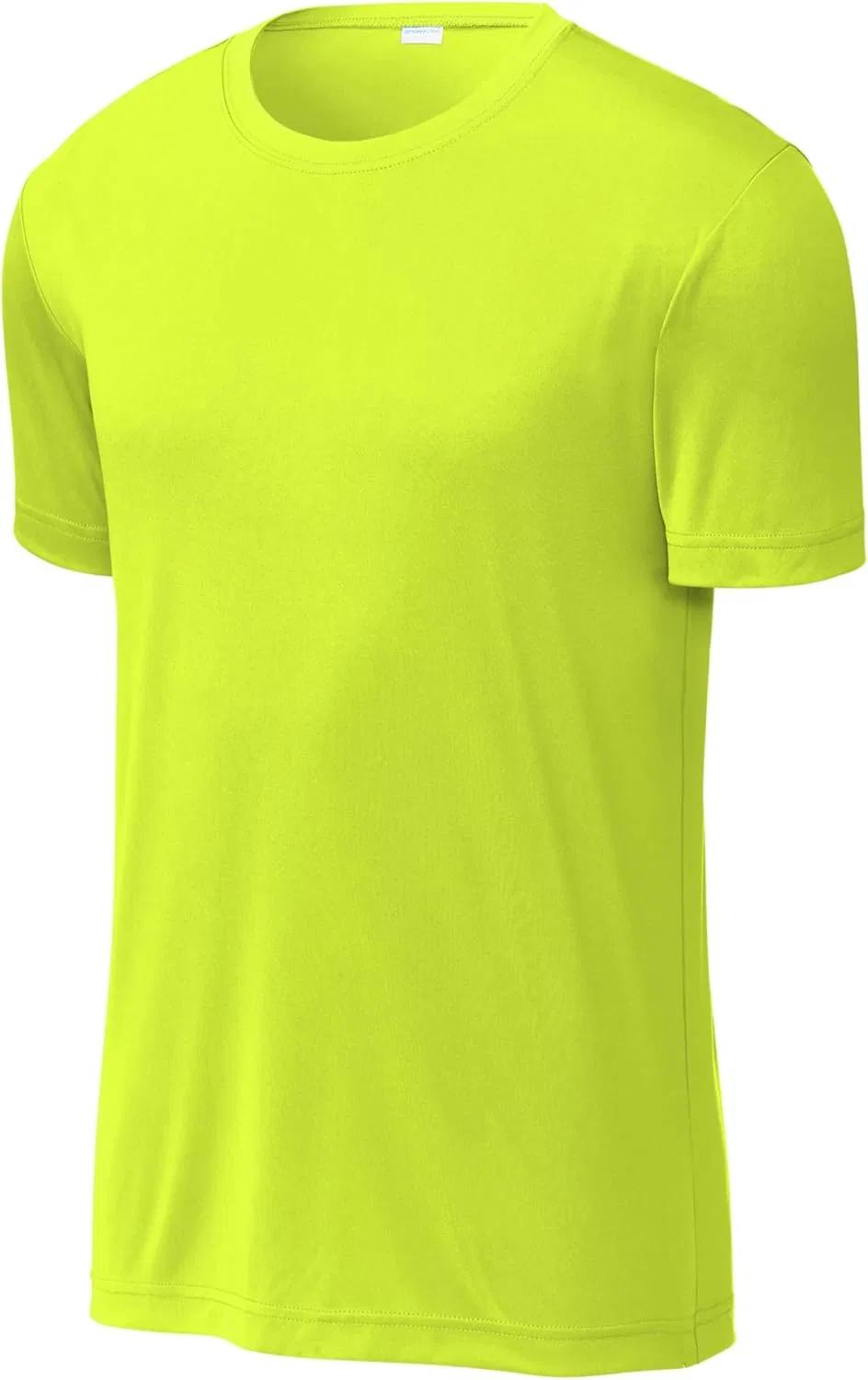 Футболка SPORT-TEK Unisex PosiCharge Re-Compete | Спортивная футболка для мужчин и женщин, легкая футболка для тренировок, модная одежда для спортзала, неоново-желтый — фото 4