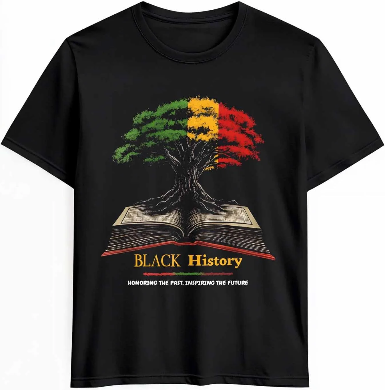 

Футболка мужская Watercolor Tree Graphic, Cotton, Short-Sleeve, Black CosyBright