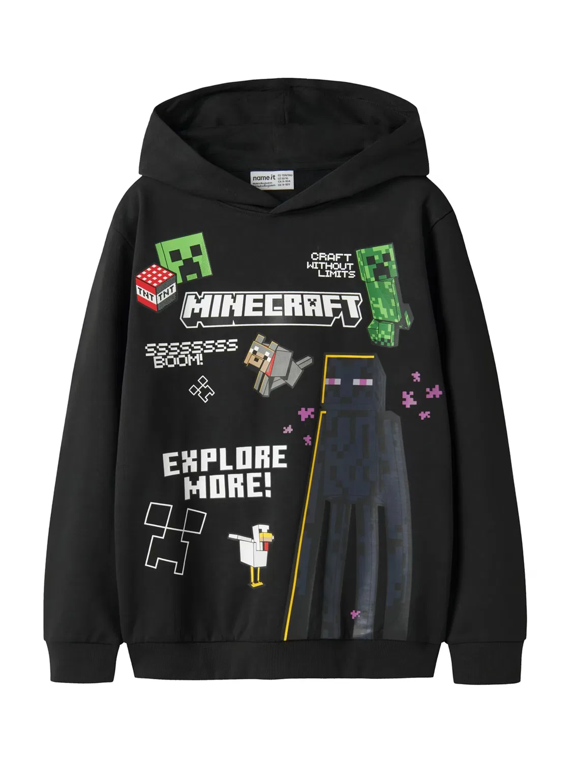 Толстовка Name It NKMJu Minecraft черного цвета