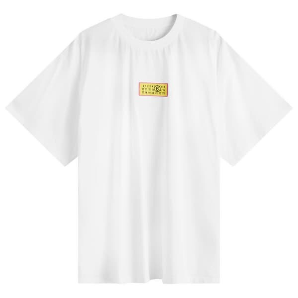 

Футболка с жаккардовым номером Mm6 Maison Margiela, белый