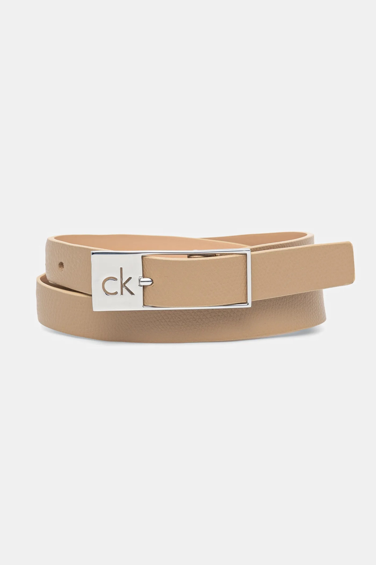 

Кожаный ремень Calvin Klein, бежевый