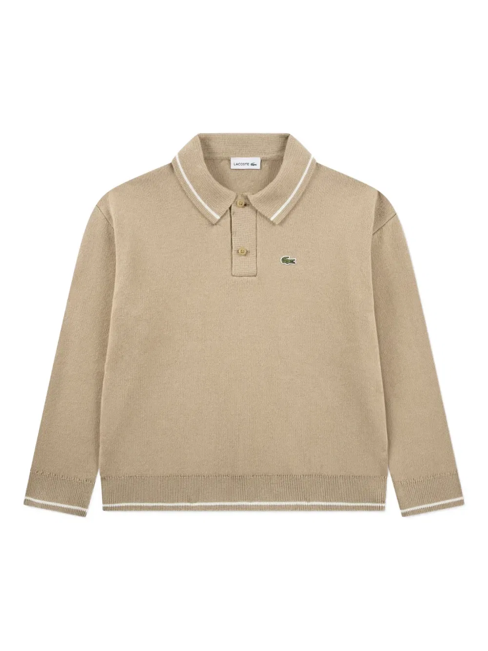 Рубашка-поло с длинными рукавами Lacoste Kids, нейтральный