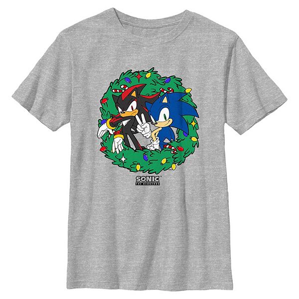 

Футболка с новогодним венком для мальчиков 8-20 Sonic The Hedgehog