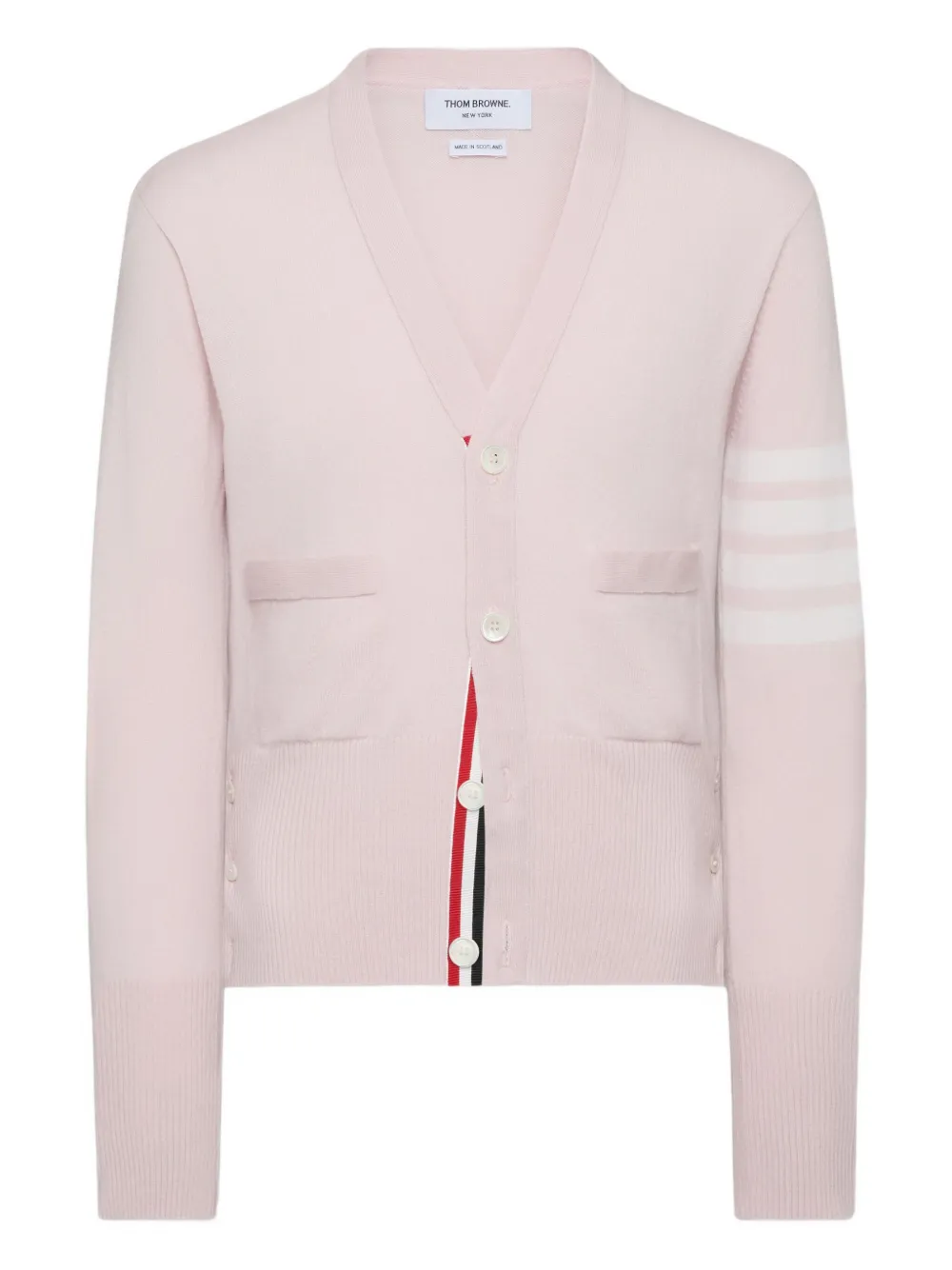 

Кардиган с V-образным вырезом THOM BROWNE, розовый