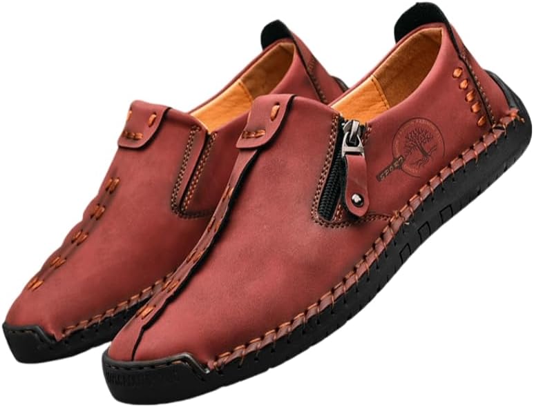 

Мужские легкие, дышащие, модные повседневные кроссовки HoaloX в стиле ретро с прошитым верхом для активного отдыха, красный