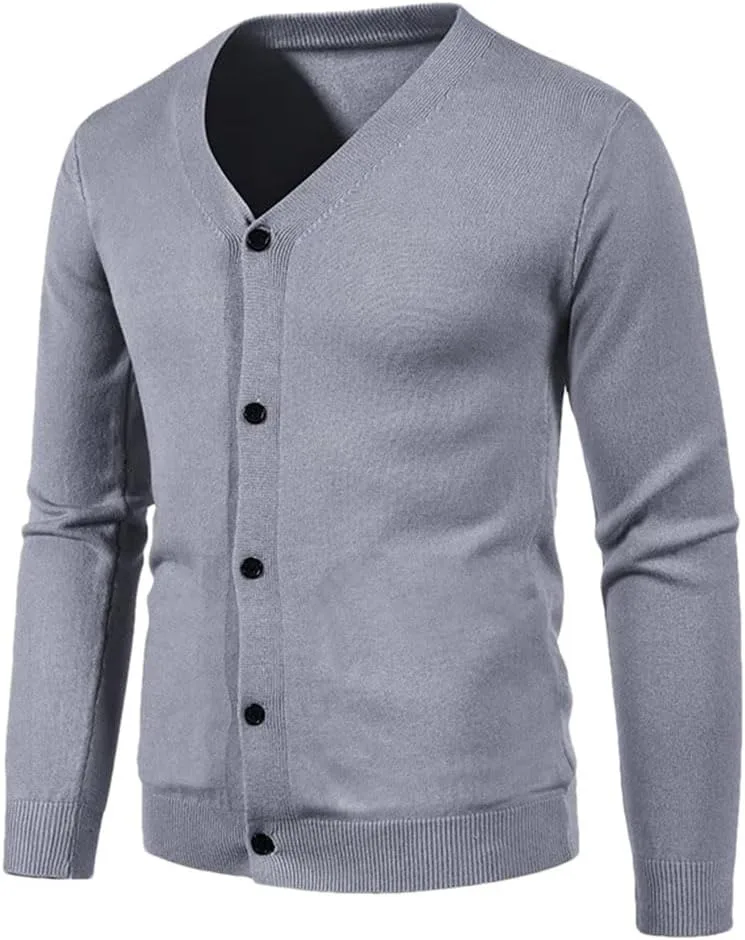 

Мужской кардиган с v-образным вырезом и пуговицами