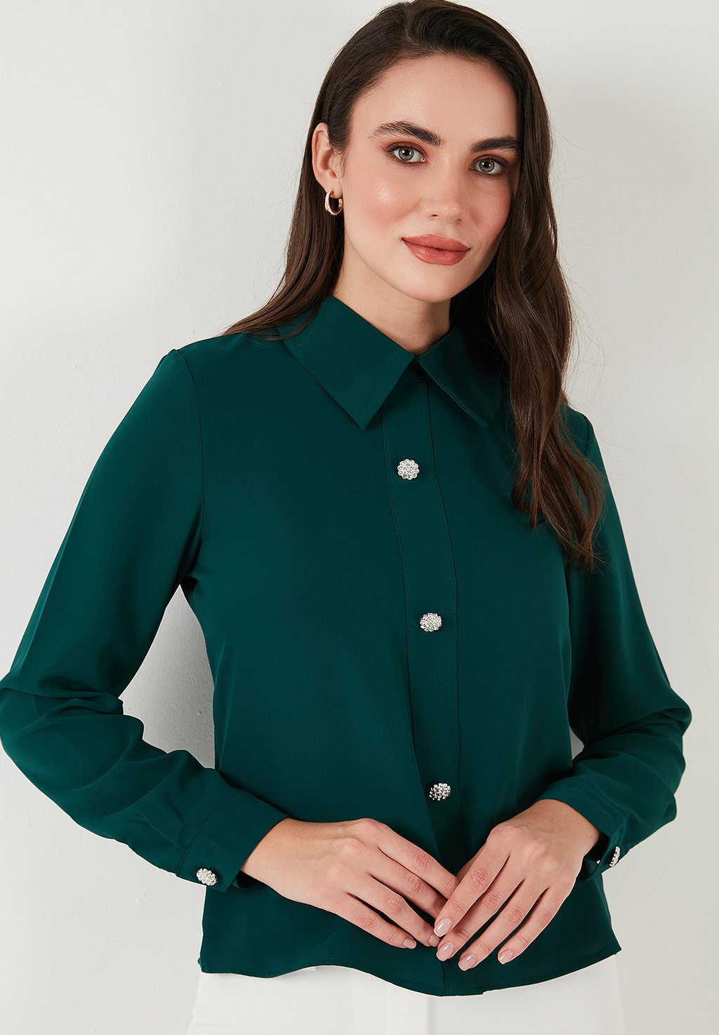 

Блузка на пуговицах REGULAR FIT LELA, зеленый