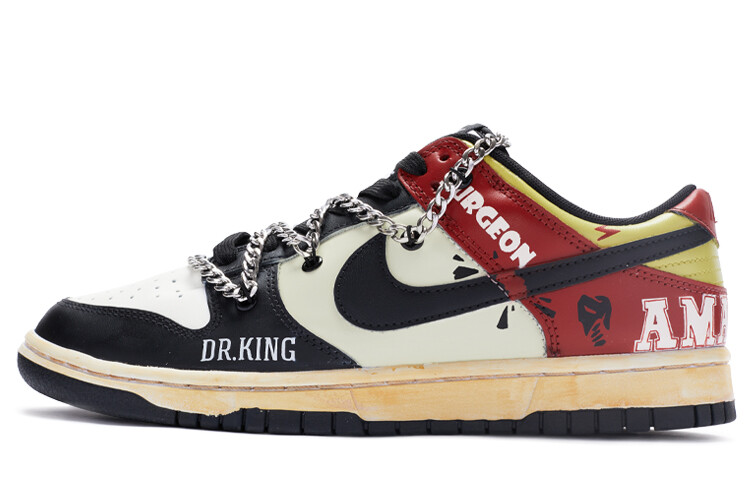 

Кроссовки Nike Dunk Skateboard Shoes Men Low-Top Black White Red