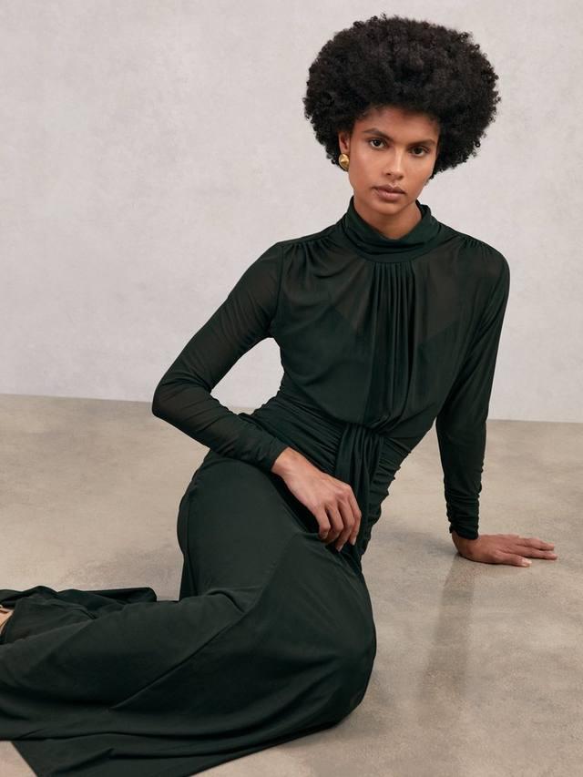 

Платье макси Danni для миниатюрных Reiss, Dark Green