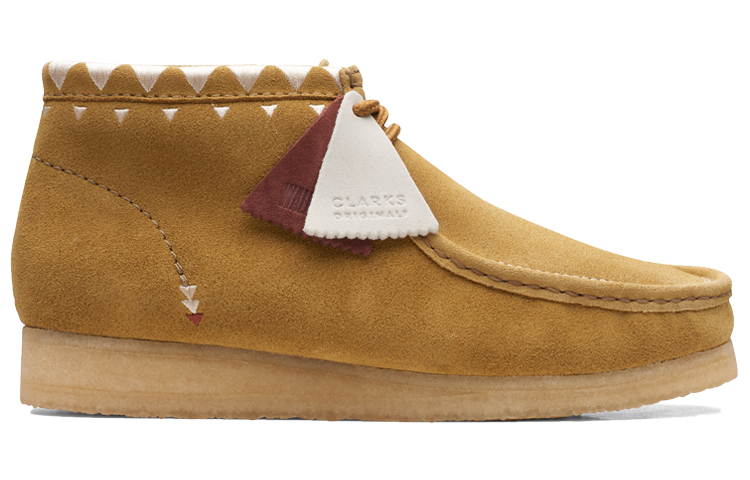 Оригинальные ботинки Wallabee, цвет дубовый мох Clarks, burnt желтый — фото 3
