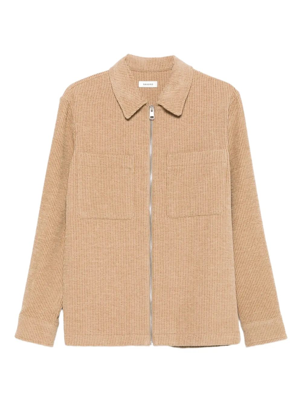 

Куртка-рубашка на молнии в рубчик SANDRO, нейтральный