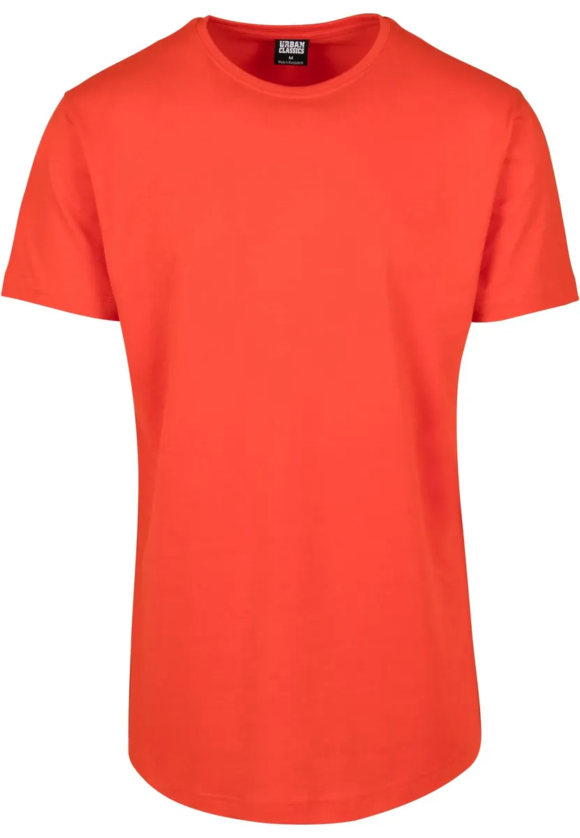 

Рубашка с короткими рукавами URBAN CLASSICS " Urban Classics Men's Shaped Long Tee", цвет Bloodorange