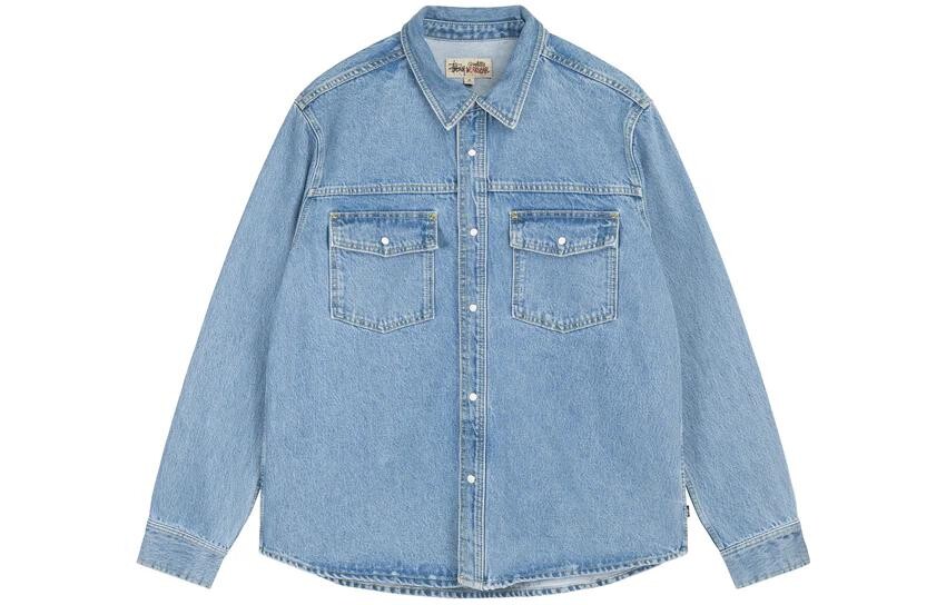 

Рубашка мужская Stussy, светло-голубой