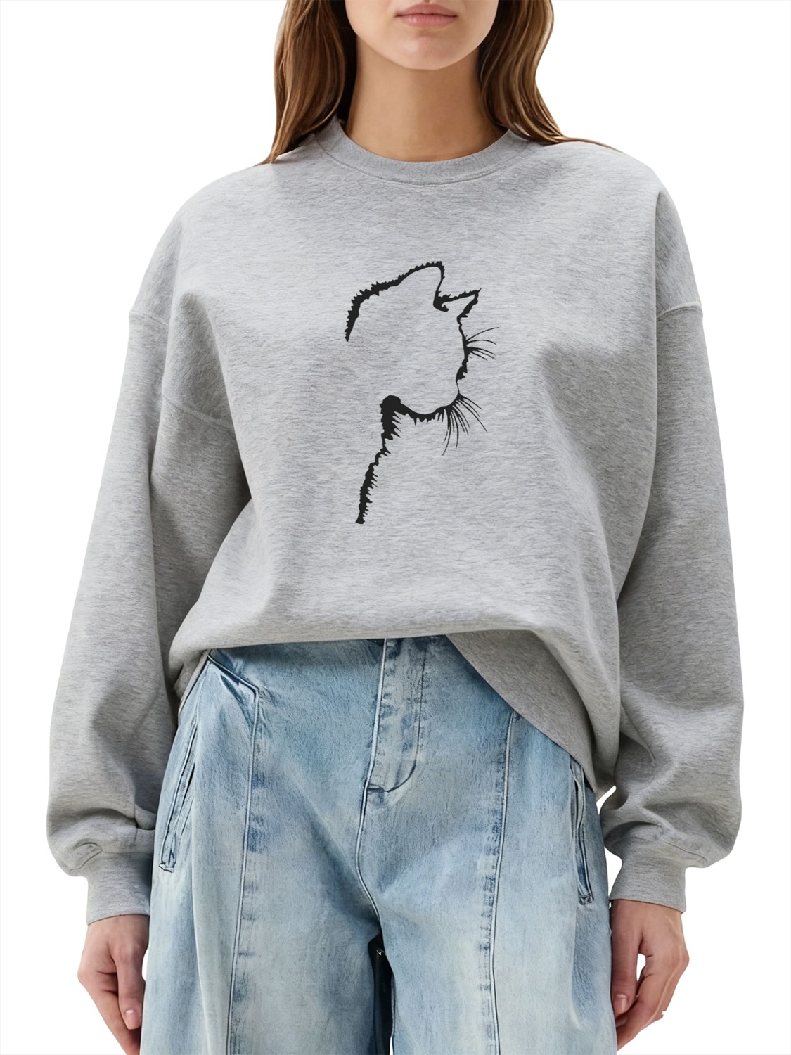 

GORHEY Свитшот в сером цвете