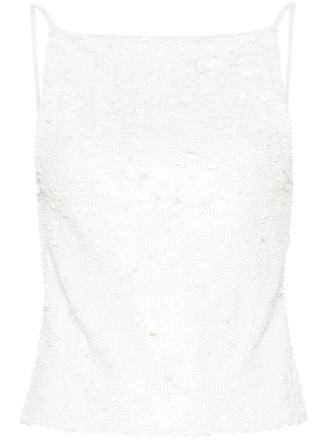

P.A.R.O.S.H. sequin-embellished open-back top, белый