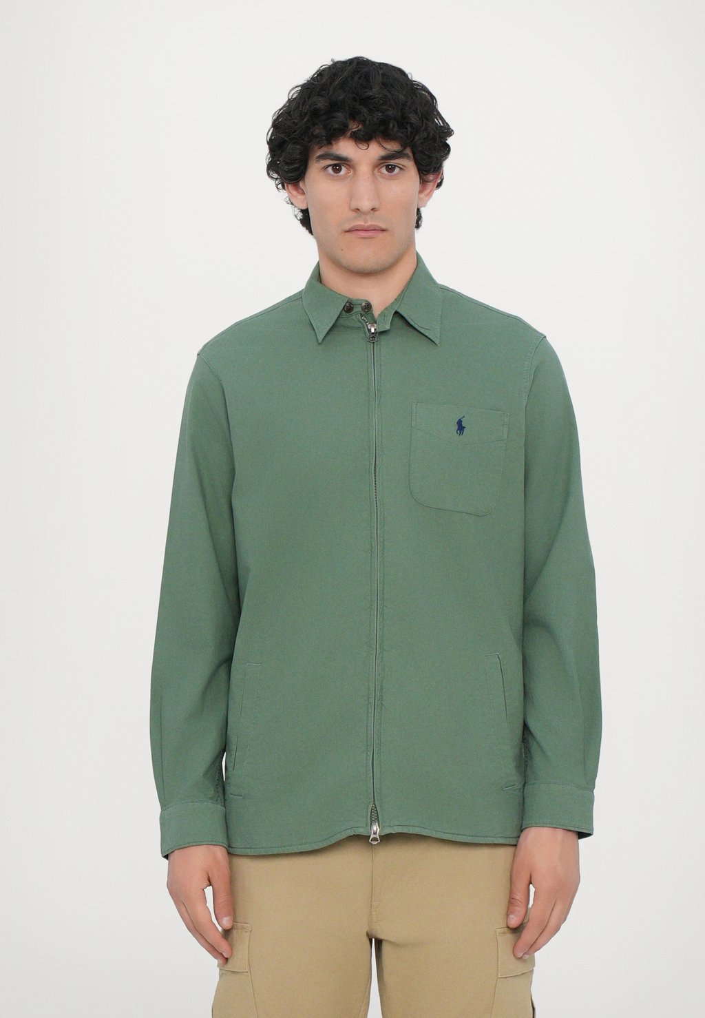 

Легкая куртка GARMENT-DYED OXFORD OVERSHIRT Polo Ralph Lauren, темно-синий