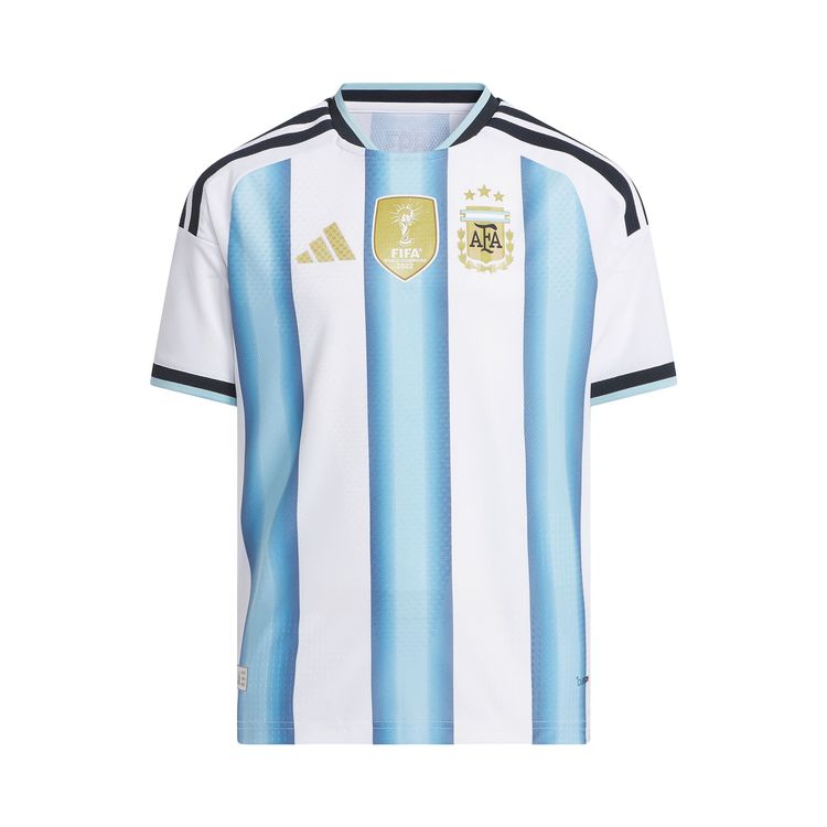 

Домашняя футболка Adidas Argentina 26, аутентичная, цвет белый/голубой/светло-голубой