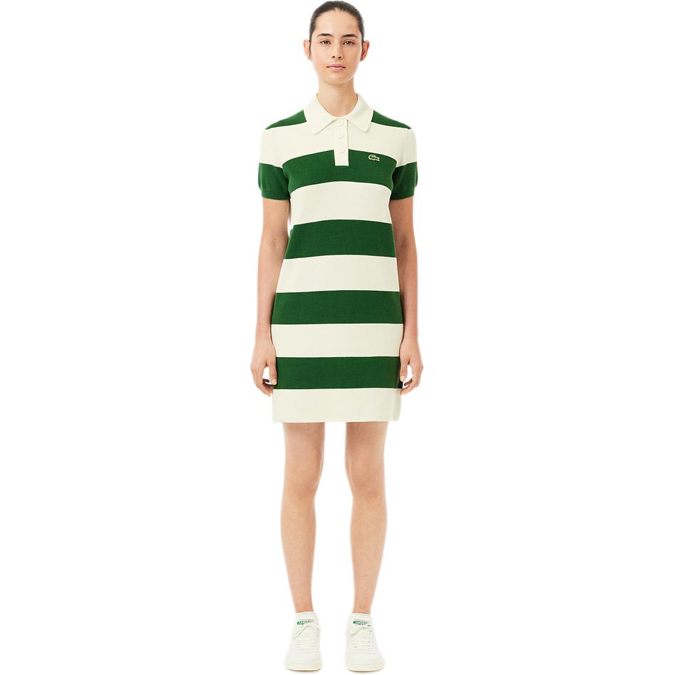 Платье LACOSTE SS24, мультиколор, белый/зеленый — фото 3