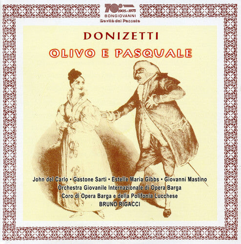 

CD диск Donizetti / Del Caro / Sarti / Gibbs / Rigacci: Olivo E Pasquale