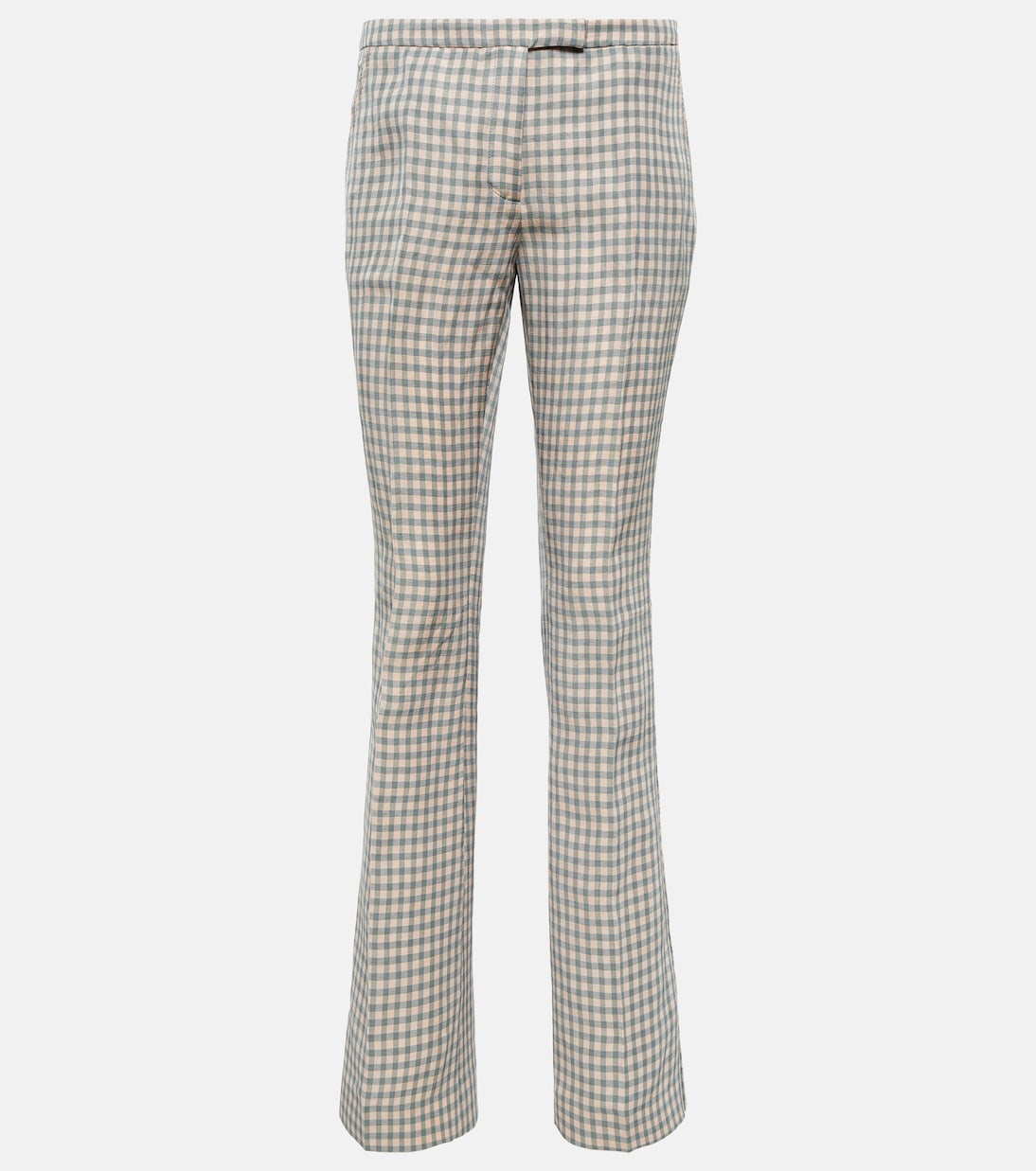 Клетчатые брюки с низкой посадкой Acne Studios, Light Blue/Pink