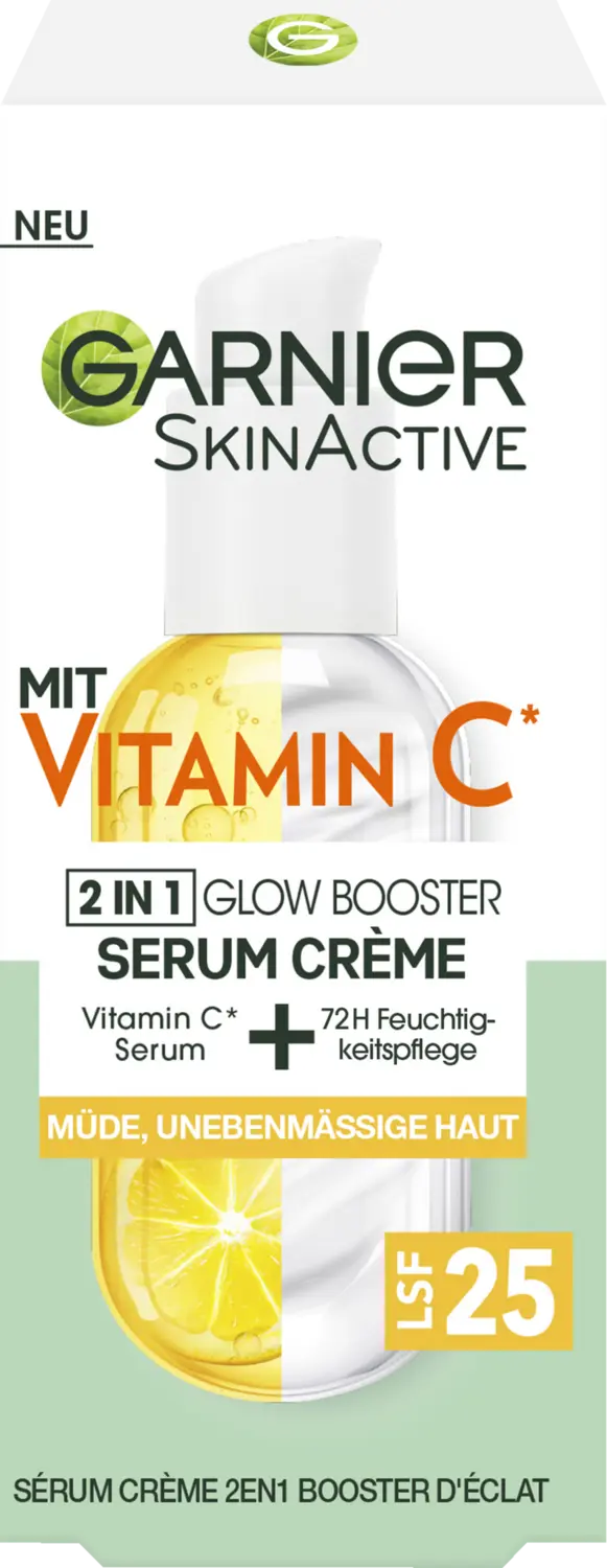 

Сыворотка для лица Garnier SkinActive 2in1 Vitamin C Glow Booster Crème LSF 25