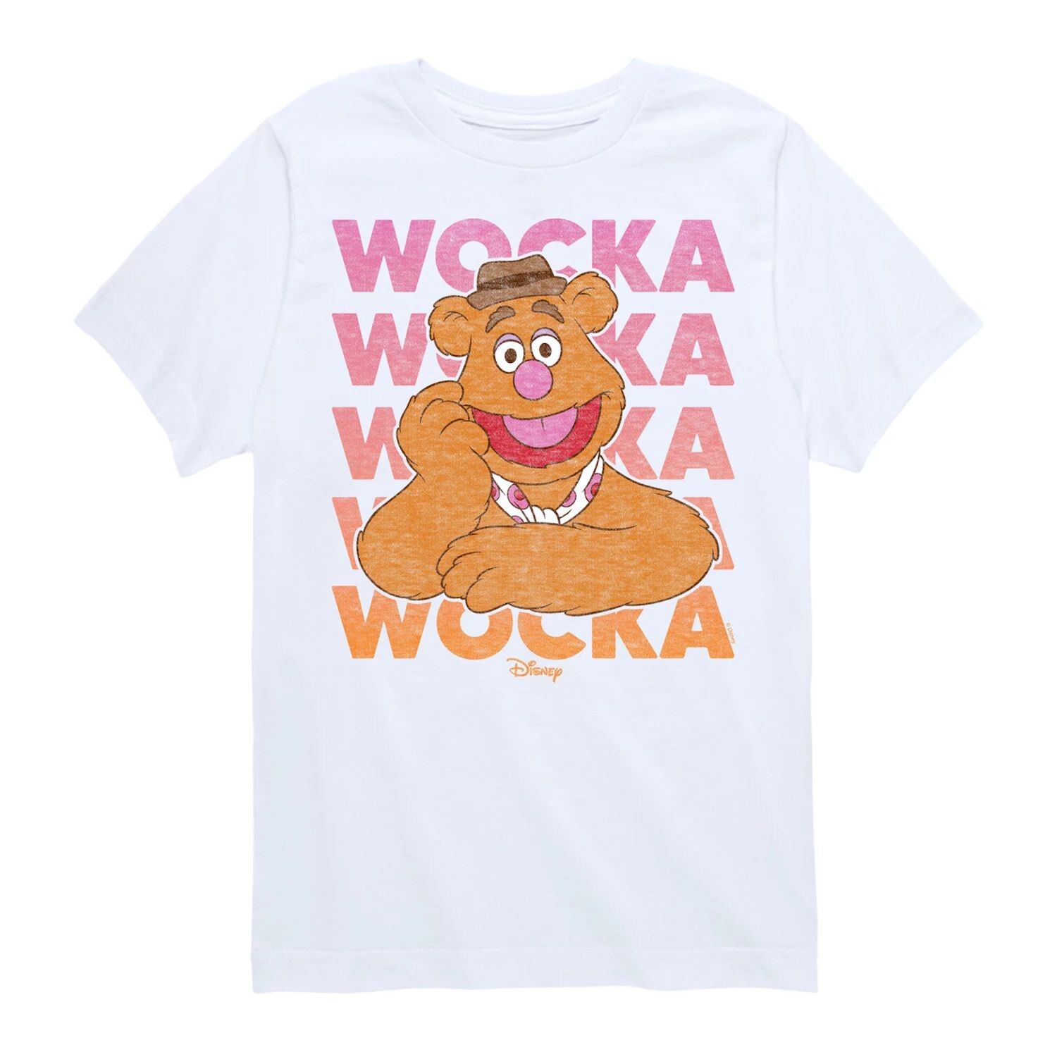 

Футболка Disney's The Muppets Fozzie Bear для мальчиков 8–20 Wocka Wocka с повторяющимся рисунком Disney, белый