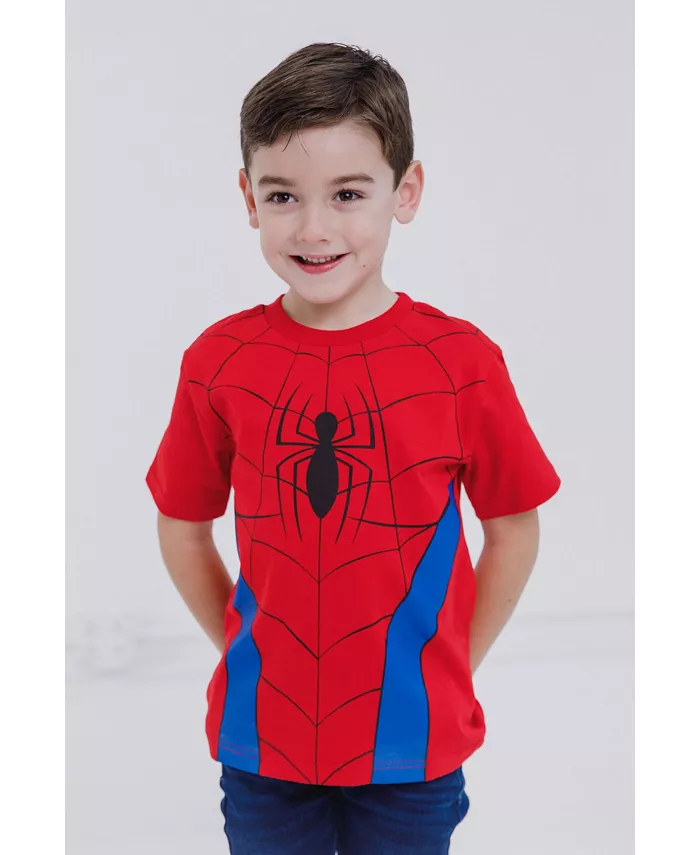 

Футболка для мальчиков Marvel в стиле семейного косплея Spider-Man, красный