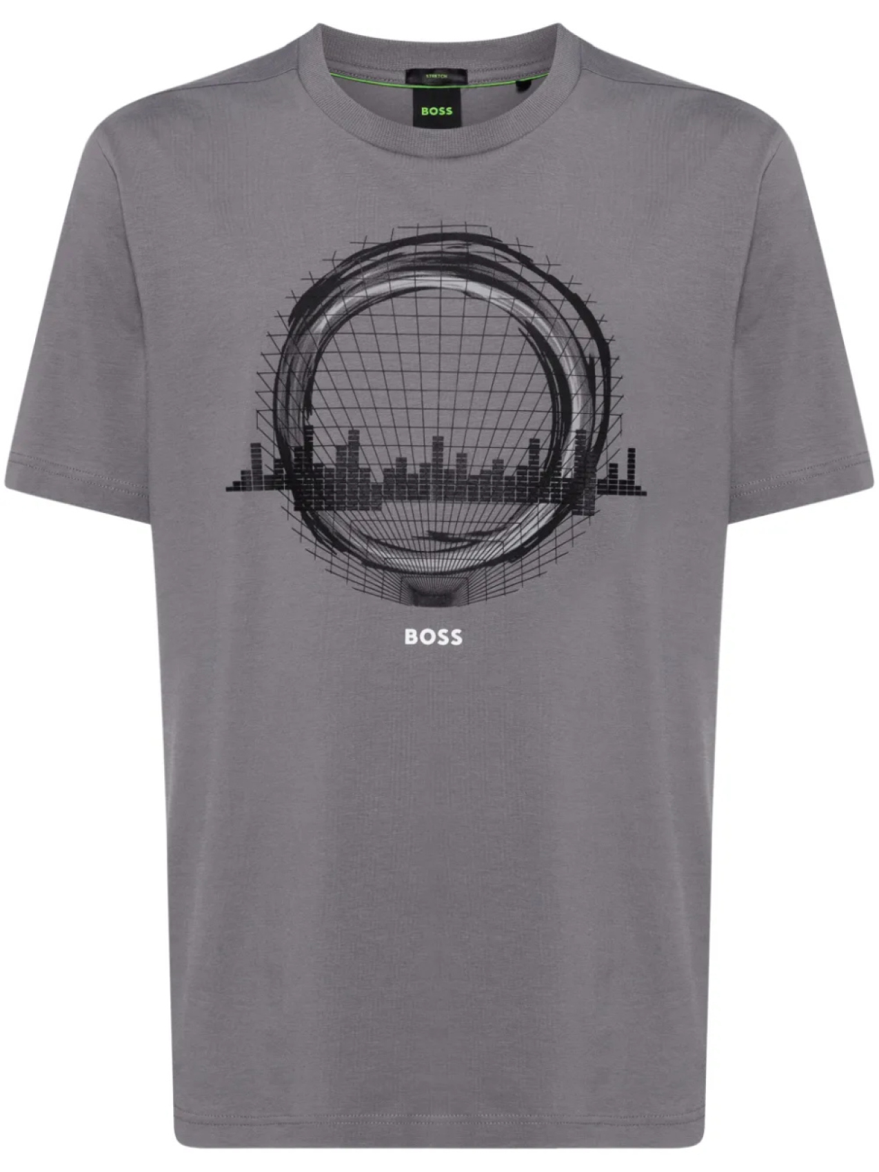 

Футболка с графичным принтом BOSS, серый