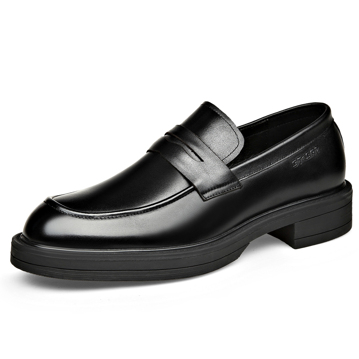 

Модные мужские туфли из натуральной кожи с мягкой подошвой ST&SAT, Black