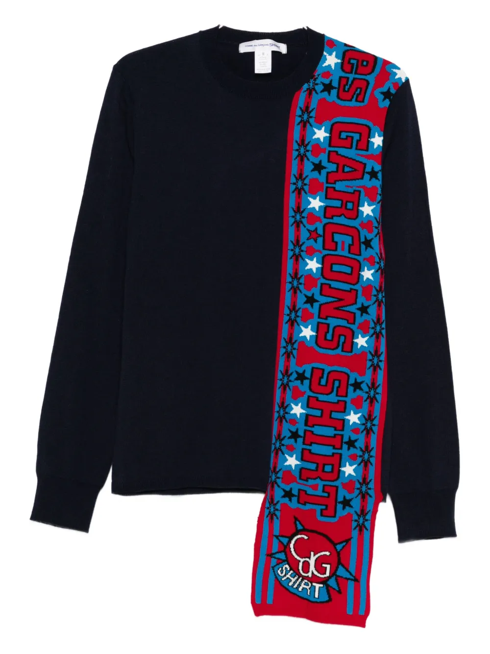 

Свитер со вставками и многослойным дизайном Comme Des Garçons Shirt, синий