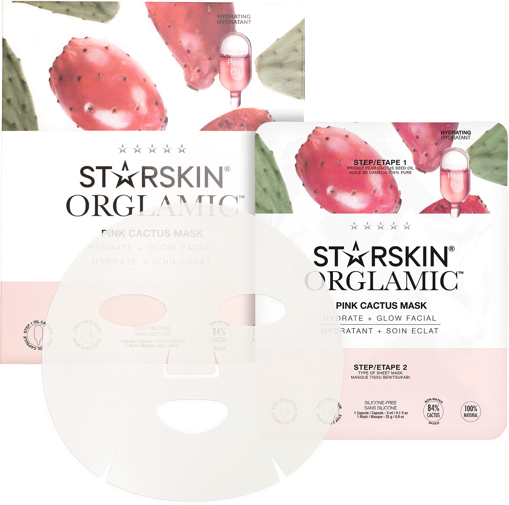 

Увлажняющая маска для лица pink cactus mask hydrate + glow facial Starskin, количество 1 шт.